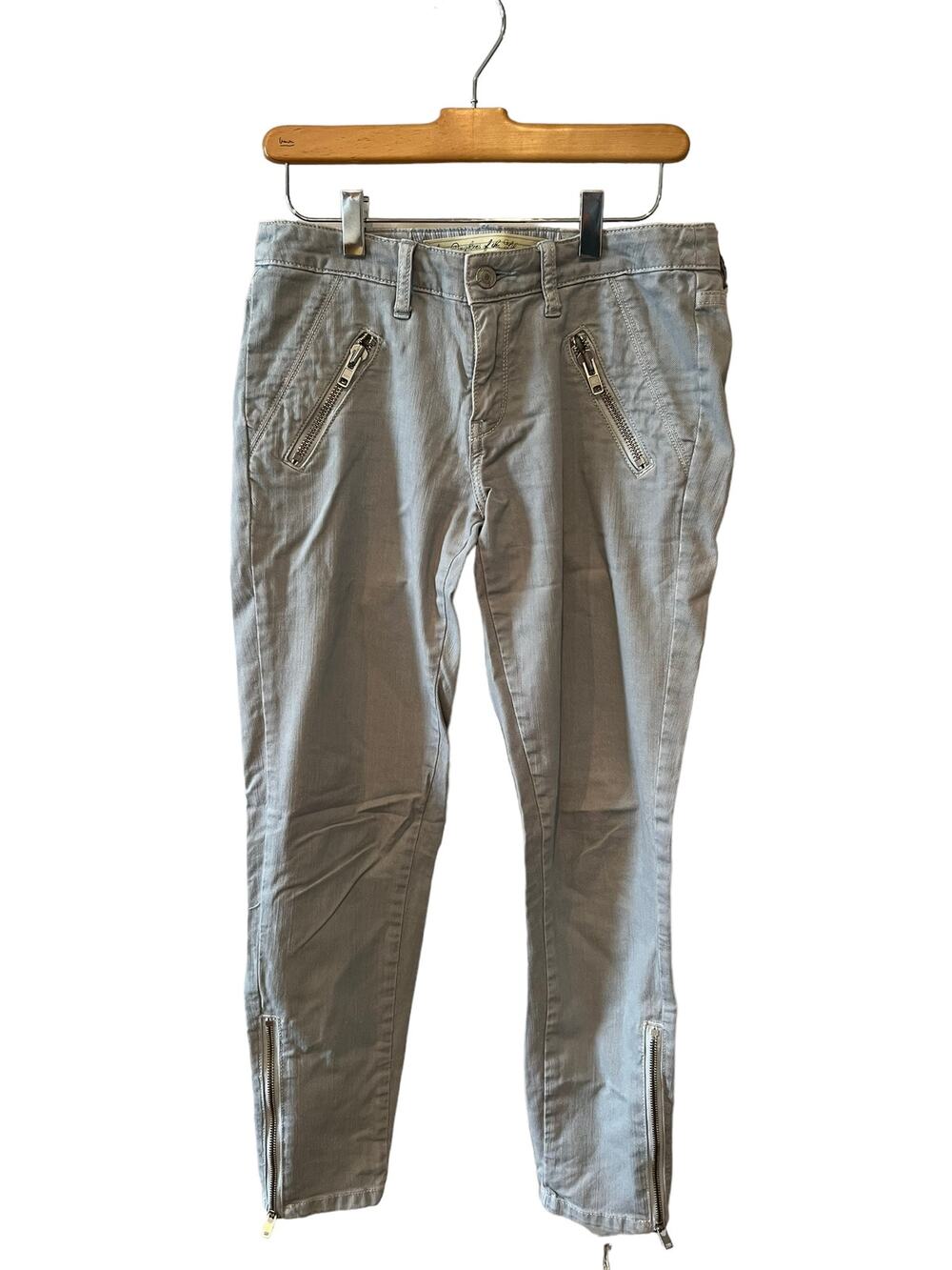 Anthropologie Daughters of the Liberation Moto Zipper Detail Jeans 27